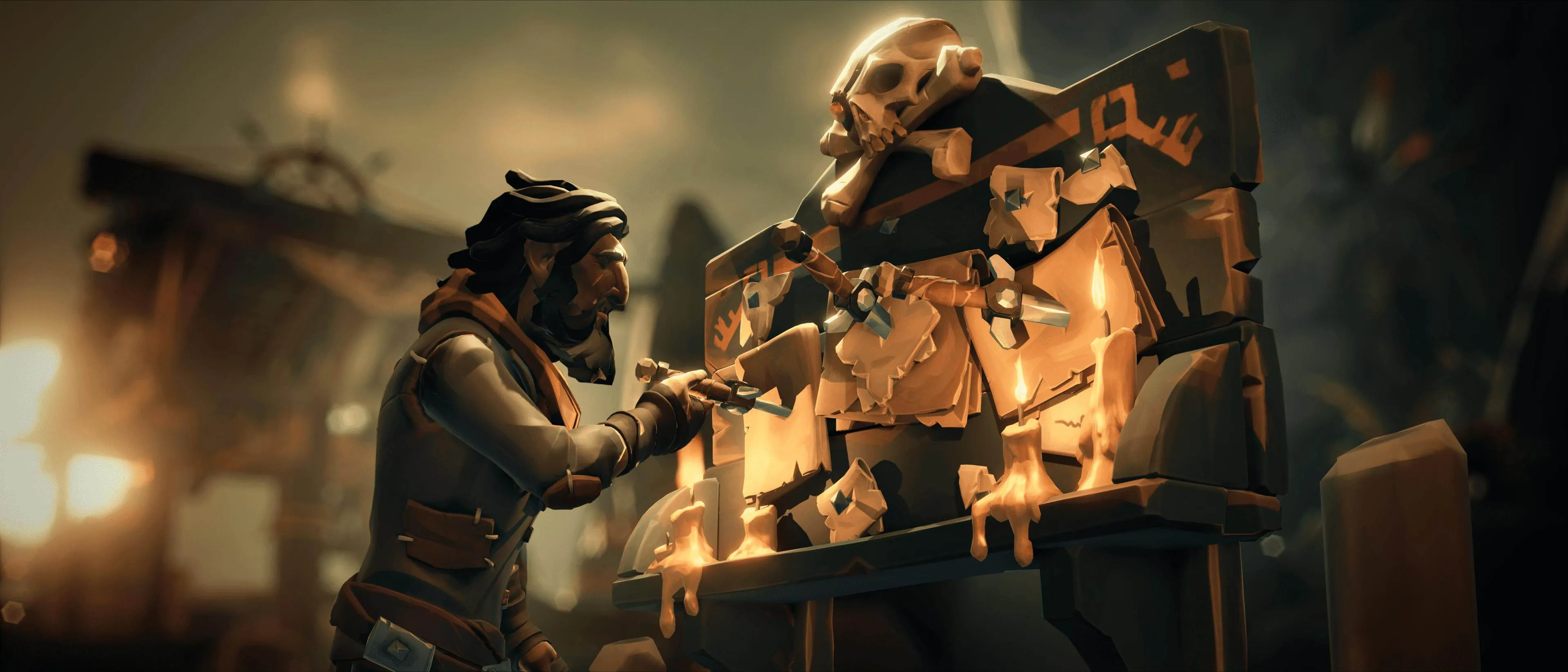 A Pirate takes a note from the Quest Board